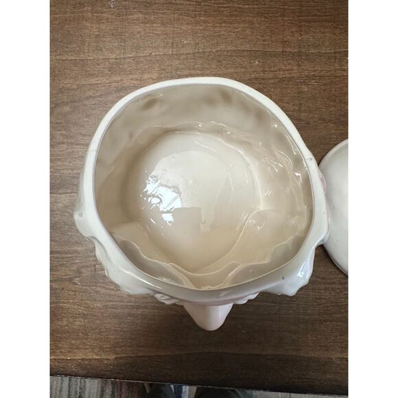 Vintage Santa Claus Cookie Storage Jar Lid Large Ceramic Christmas Kitchen Decor - Picture 6 of 11